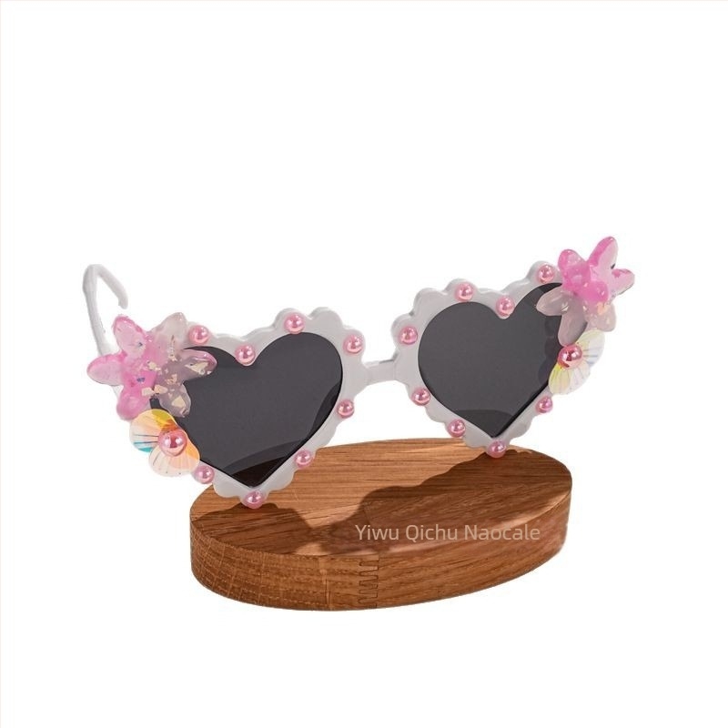 Dječje sunčane naočale u obliku srca, UV400, PC okvir, posebne reflektirajuće leće, nisu polarizirane, Kategorija 2 zaštita od sunca, Proljeće 2025, za zaštitu od sunca, putovanja, aktivnosti na otvorenom