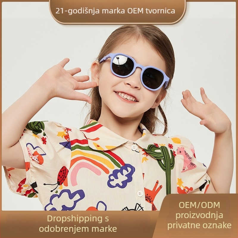 Nothing Dječje polarizirane sunčane naočale UV400, okrugli okvir, TAC leće, okvir od TPEE