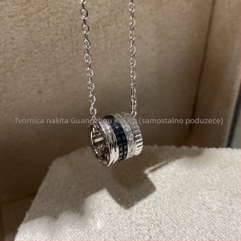 Geometrijska ogrlica od V-zlata, elektroplatirana, privjesak od legure, obična lančana ogrlica