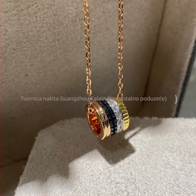 Geometrijska ogrlica od V-zlata, elektroplatirana, privjesak od legure, obična lančana ogrlica