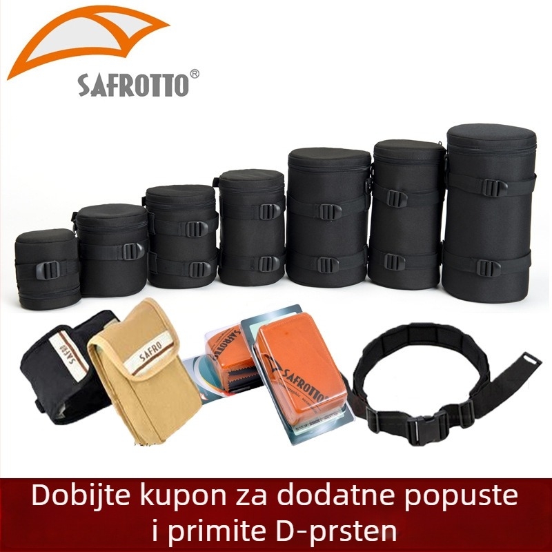 Torba za objektiv fotoaparata s remenom — SAFROTTO/saifutto; lagana za nošenje; prilagođene uzorci; izdano 2024; nacionalna garancija