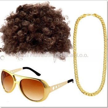 Peruka rekvizit za disco cosplay, 70-ih godina, plastika, polu-ručna i polu-mehanička izrada