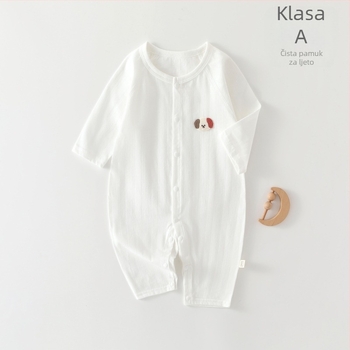 Kombinezon za novorođenčad, unisex s dugim rukavima, 100% pamuk, tanak materijal