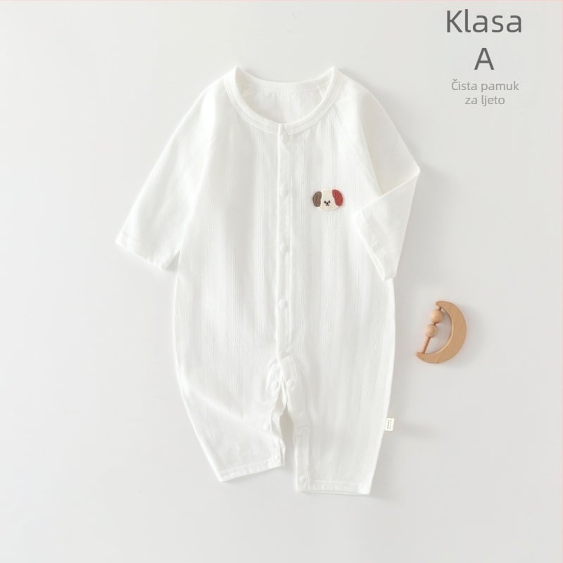 Kombinezon za novorođenčad, unisex s dugim rukavima, 100% pamuk, tanak materijal