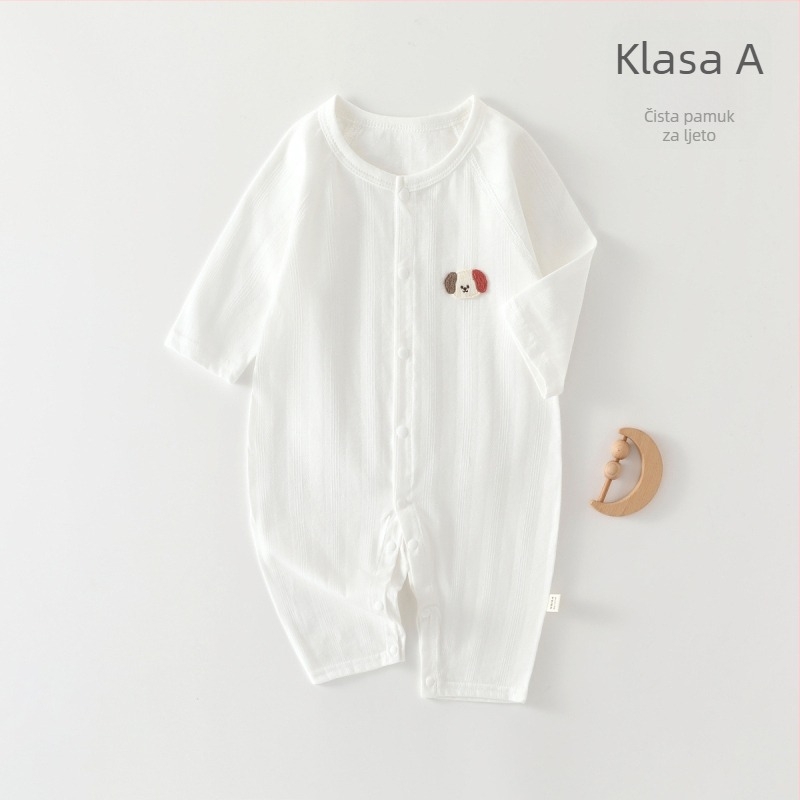 Kombinezon za novorođenčad, unisex s dugim rukavima, 100% pamuk, tanak materijal