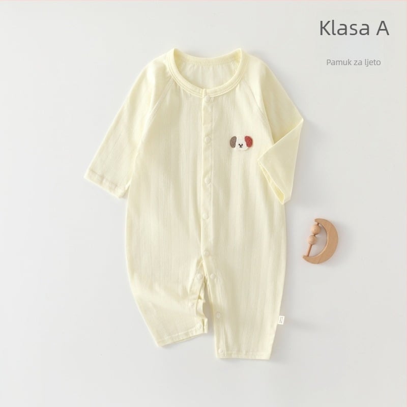 Kombinezon za novorođenčad, unisex s dugim rukavima, 100% pamuk, tanak materijal