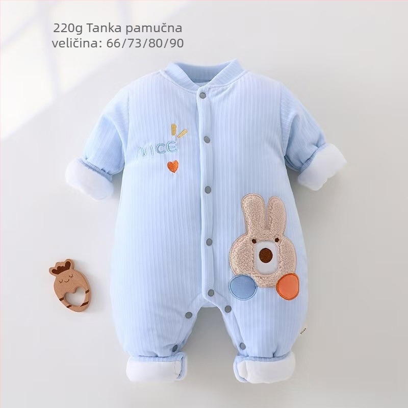 Unisex dječji zimski kombinezon s flis podstavom, 220 g, topao, 0–12 mj