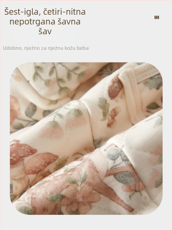 Dječji quilted zimski dvodijelni set, 100% pamuk, deblji, unisex, za novorođenčad 0–12 mjeseci