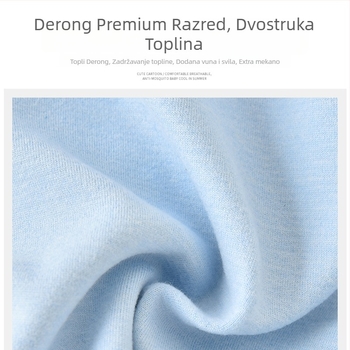 Termalno osjetljivi dječji onesie za jesen-zimu, Derong tkanina, 89,6% poliester, bez kostiju, dugi rukavi, unisex