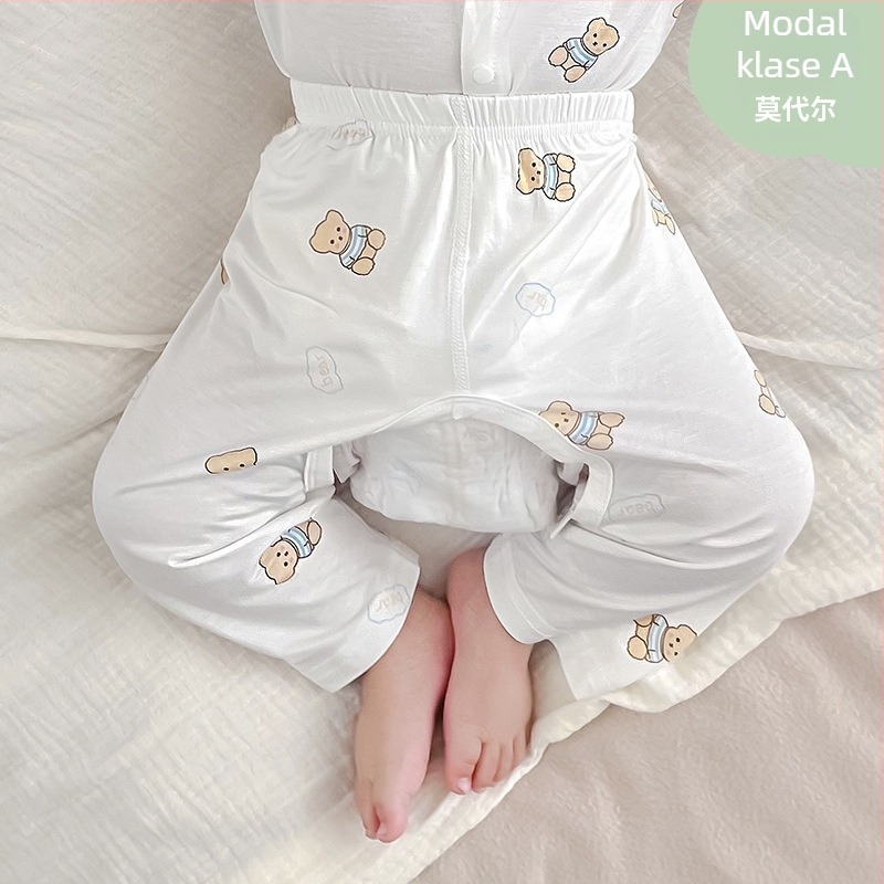Dječje hlače s otvorom na preponi, ljetne tanke Modal tkanine, unisex, novorođenče
