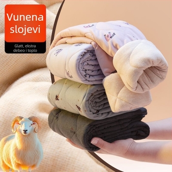 Dječje zimske hlače s flis podstavom, 90% poliester, visok pojas, unisex