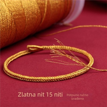 DIY pleteni narukvica od užeta, etnički stil, unisex, ručno izrađena, proljeće 2025