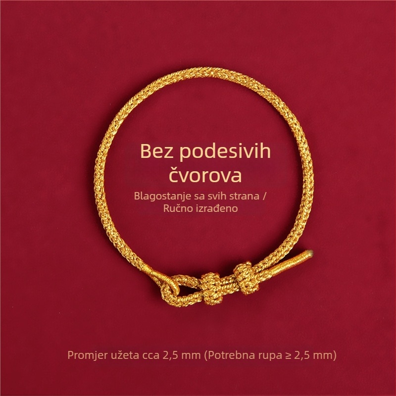 DIY pleteni narukvica od užeta, etnički stil, unisex, ručno izrađena, proljeće 2025