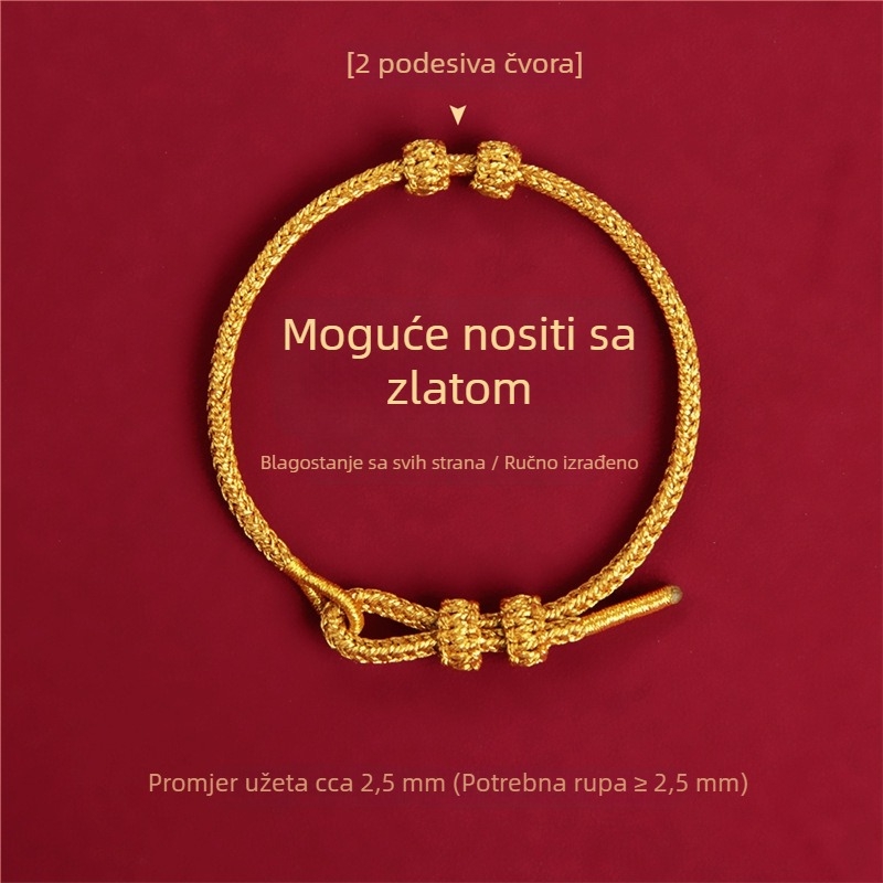 DIY pleteni narukvica od užeta, etnički stil, unisex, ručno izrađena, proljeće 2025