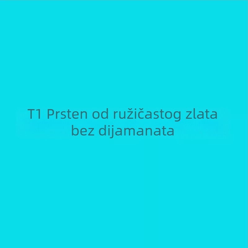 Prsten T Brand T1 s polu-dijamantom, pozlaćen V zlatom, 18K ružičasto zlato, glatka površina, geometrijski dijamant, par prstena