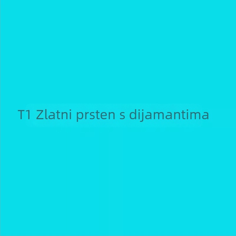 Prsten T Brand T1 s polu-dijamantom, pozlaćen V zlatom, 18K ružičasto zlato, glatka površina, geometrijski dijamant, par prstena