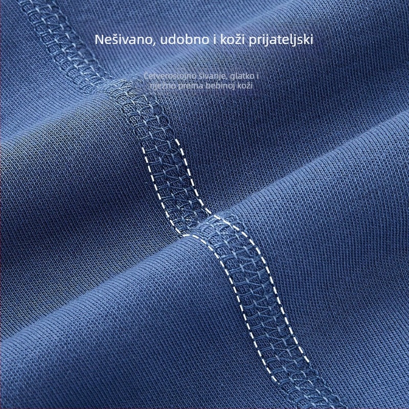 Dječje hlače s visokim strukom za zaštitu trbuha, pamuk, unisex, novorođenče, duge hlače