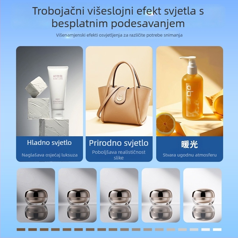 Kompaktna studijska kutija za fotografiju s sklopivim LED pozadinskim kutijom, bez sjena, za still life i fotografiranje nakita