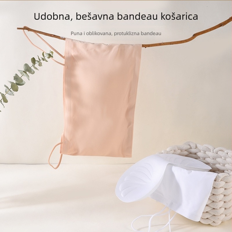 Langsha bezšivne ženski cami top s ugrađenim jastučićima, diskretni leđa, lagano ljetno donje rublje