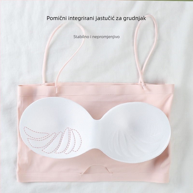 Langsha bezšivne ženski cami top s ugrađenim jastučićima, diskretni leđa, lagano ljetno donje rublje