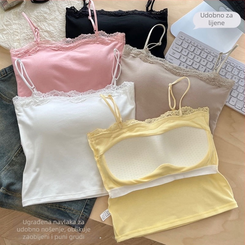 Camisola s čipkom, viskoza, glavni udio 90–95%, naramenice sling