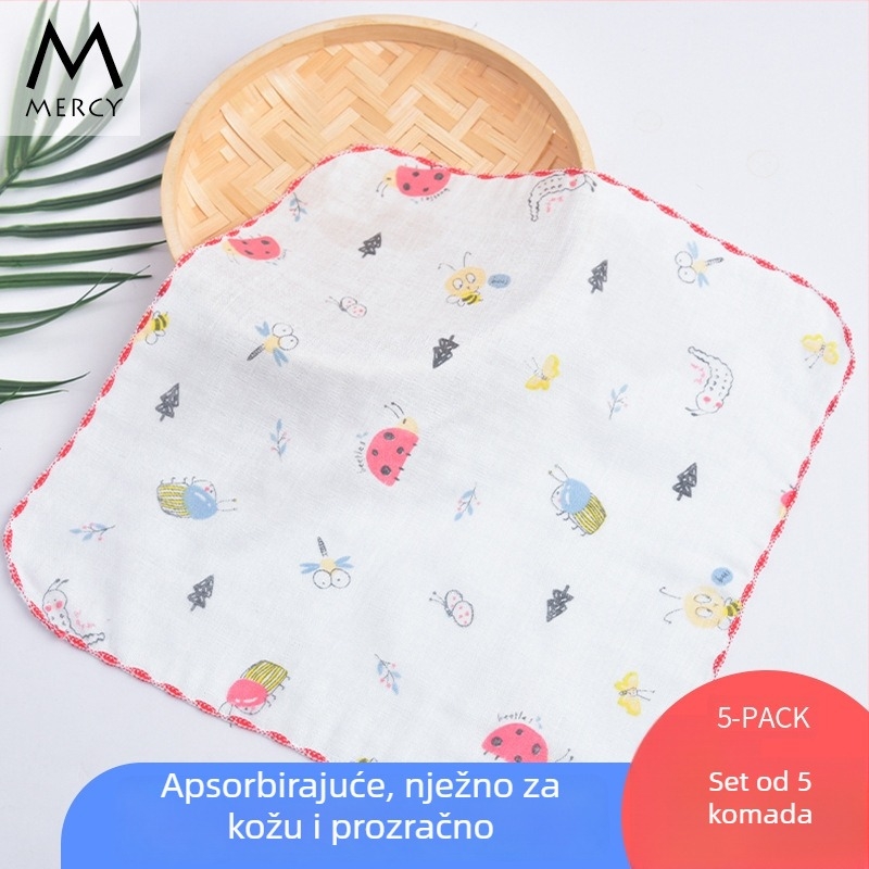 MORCIEY beba salivna maramica – 100% pamuk, visoka upijanja, za novorođenčad (0–1 godina), uzorci: životinje, pruge, karirano, crtani