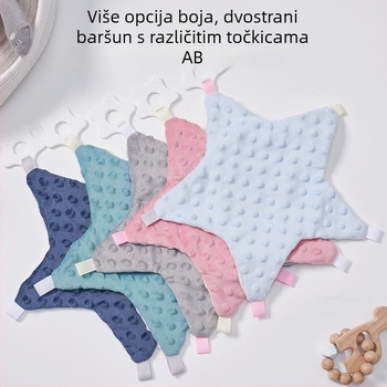 Ubrus za pljuvačku s žvačkim silikonom za bebe 0–3 godine – bean velvet tkanina, silikon za hranu, smirujuća funkcija