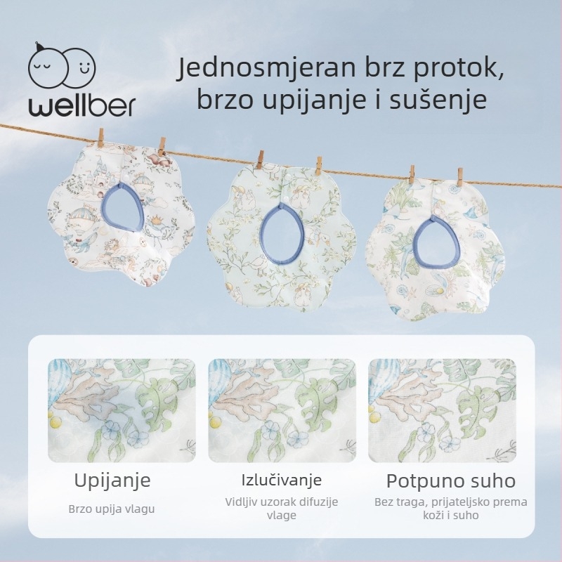 Pamukova maramica za slinjenje, stil šal za vrat, upija, za bebe i djecu 0–6 godina, uzorak s likom, set