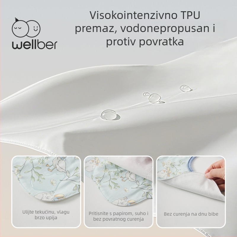 Pamukova maramica za slinjenje, stil šal za vrat, upija, za bebe i djecu 0–6 godina, uzorak s likom, set