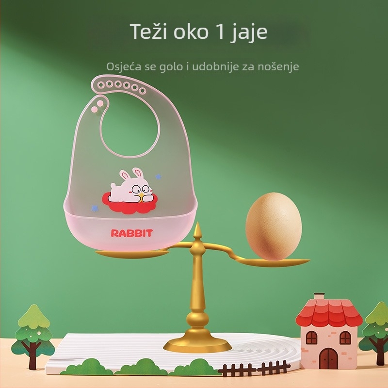 Dječji silikonski ubrus za hranjenje – vodootporan, ultra mekan, za dob 0–3 godina