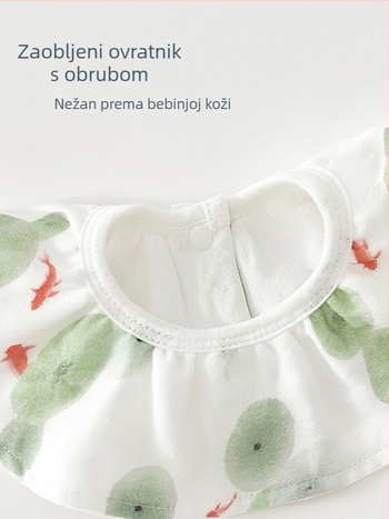 Bebin salivni ubrus - ljetni tanak pamuk, za novorođenčad 0–1 godinu, vodootporan i otporan na prljavštinu, Little Sheep Dudu