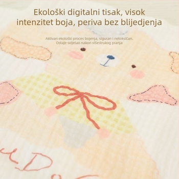 Dječji ručnik za lice od pamuka – mali kvadrat, 100% pamuk, upijajući, za djecu 3–8 godina, proljeće 2025