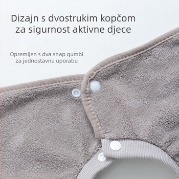 Grace/Jielia dječji vodootporni vez s ručnikom za lice i četkanje zuba, za djecu 3–8 godina, Materijali: vunena pređa smješa poliestera/poliamida