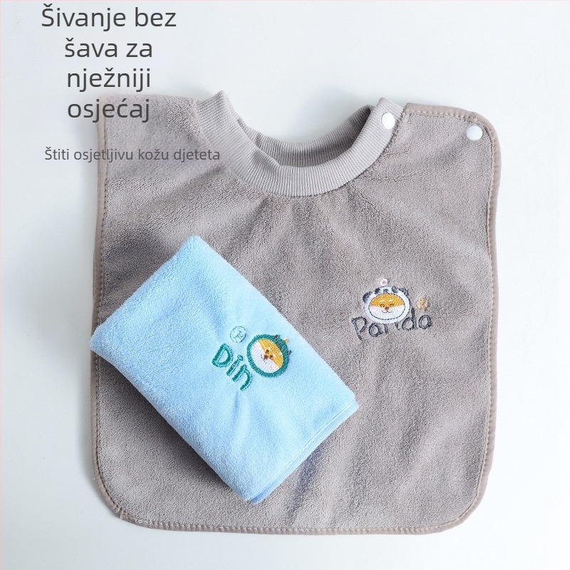 Grace/Jielia dječji vodootporni vez s ručnikom za lice i četkanje zuba, za djecu 3–8 godina, Materijali: vunena pređa smješa poliestera/poliamida