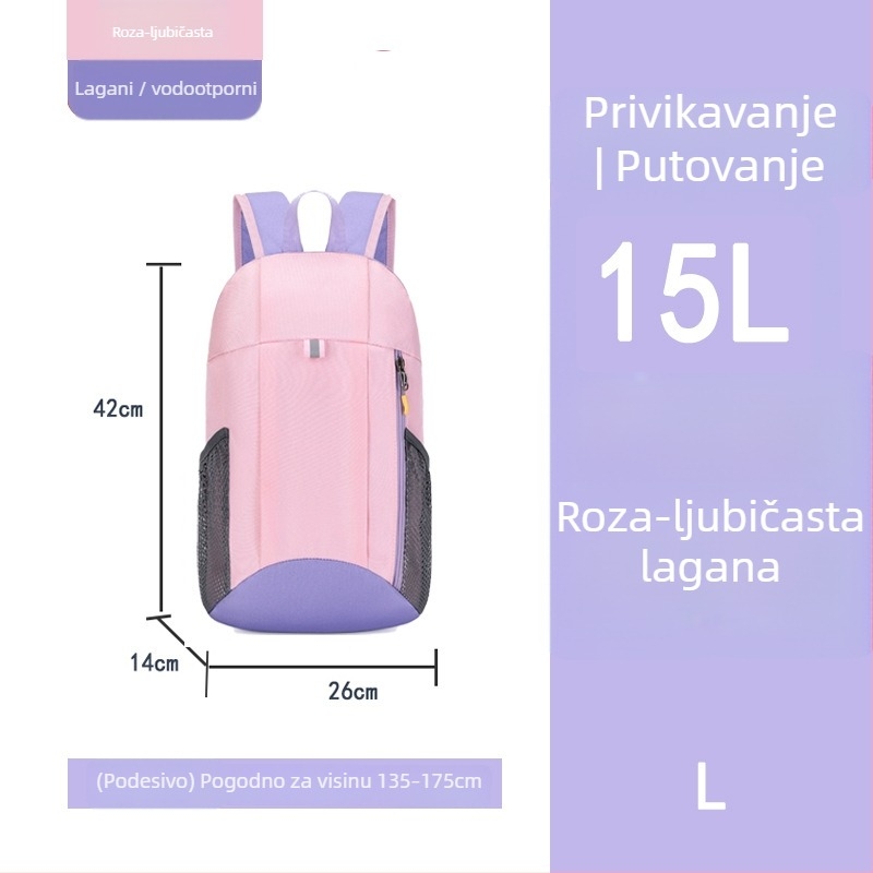 Dječji sportski ruksak za putovanja — ultralak dizajn; Oxford materijal; dob 6–12 godina; naramenice s zračnim jastucima (Oxford materijal; dob 6–12; ultralak dizajn; naramenice s zračnim jastucima)
