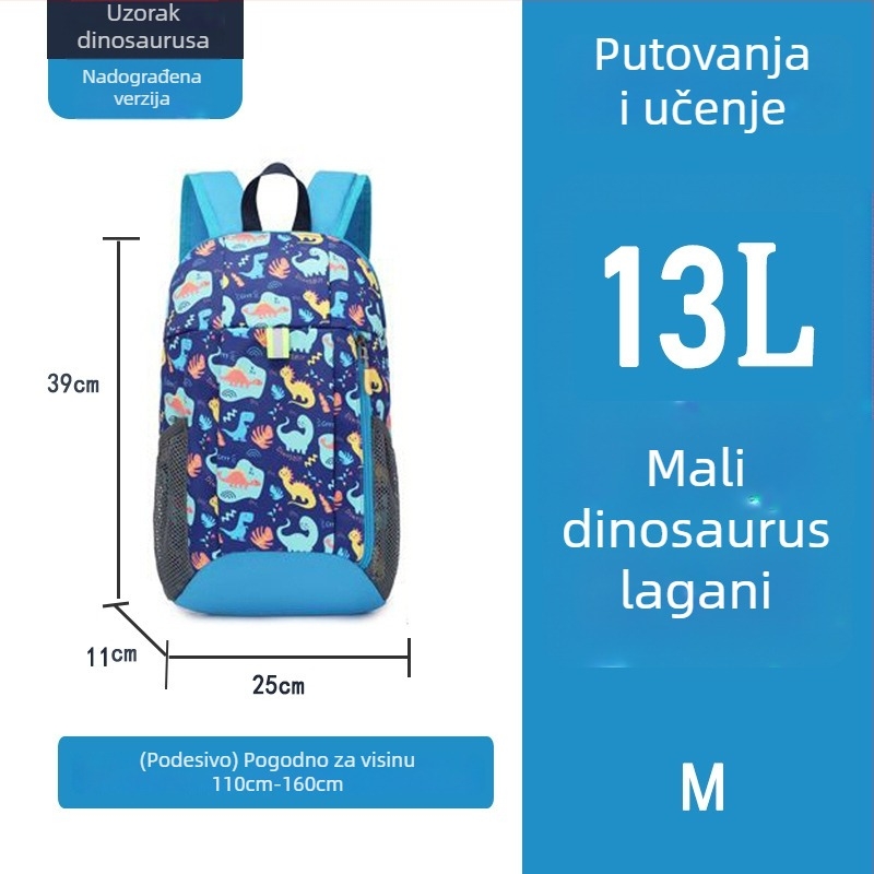 Dječji sportski ruksak za putovanja — ultralak dizajn; Oxford materijal; dob 6–12 godina; naramenice s zračnim jastucima (Oxford materijal; dob 6–12; ultralak dizajn; naramenice s zračnim jastucima)