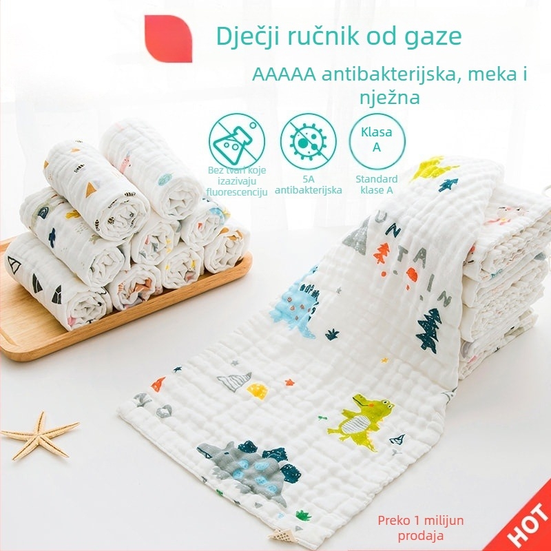 Bejbi marle ručnik za lice, 100% pamuk, izuzetno mekan, ručnik za kupanje za novorođenče