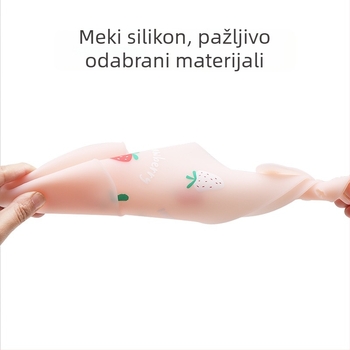 IKV silikonski hranilni bib za bebe, prehrambene kvalitete, vodoodporan, izuzetno mekan i tanak, s džepom za slinu, uzorak crtani/cvijeće, za djecu 1–3 godine
