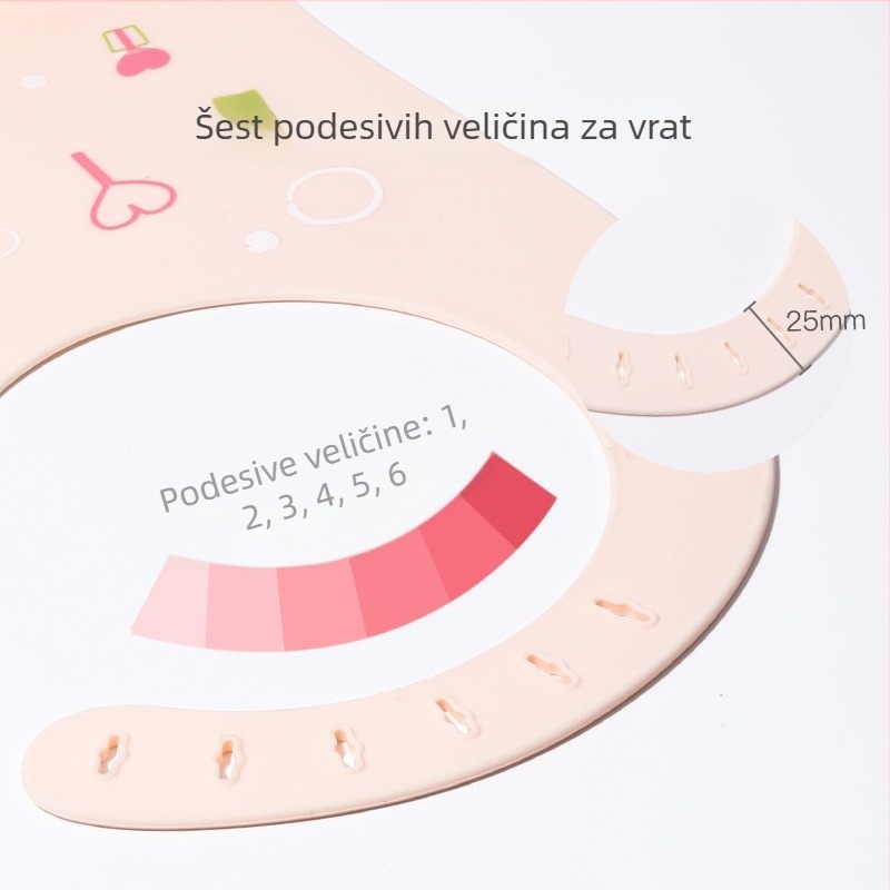 IKV silikonski hranilni bib za bebe, prehrambene kvalitete, vodoodporan, izuzetno mekan i tanak, s džepom za slinu, uzorak crtani/cvijeće, za djecu 1–3 godine