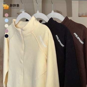 Fat Elephant Derong velur dječji gornji dio s dugim rukavima, 100% poliester, jesen 2025