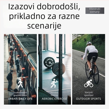 Muška sportna majica sa uskim krojem, brzo sušeća, dugi rukav, stojeći ovratnik, za trčanje, vožnju biciklom i skijanje; prozračna i elastična.