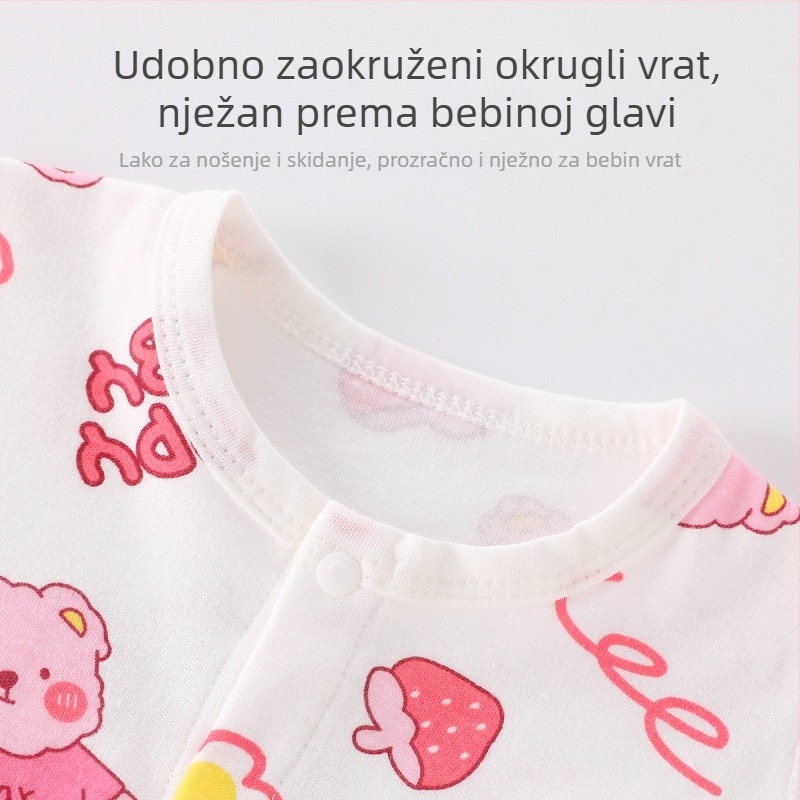 Dječja dugačka majica od pamuka s brušenim pamukom, odvlači vlagu, bez ovratnika