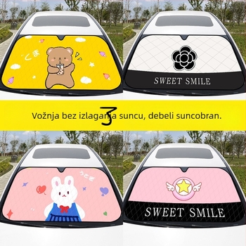 Auto sjenilo od Oxford tkanine, pričvršćivanje vaku, opće pristajanje, tisak logotipa, prilagodljivo