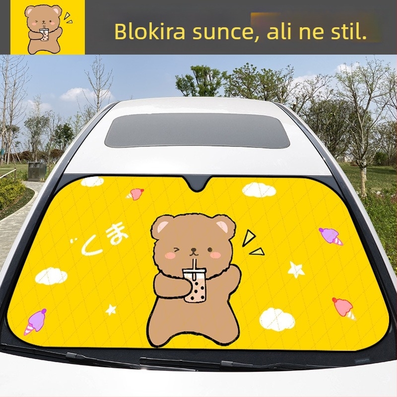 Auto sjenilo od Oxford tkanine, pričvršćivanje vaku, opće pristajanje, tisak logotipa, prilagodljivo