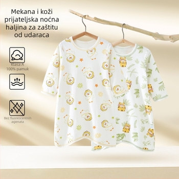 Bejbi pamukasti kombinezon s dugim rukavima, zaštita trbuha, neutralno spol, za novorođenčad 0–12 mjeseci, do 80 cm, 100% pamuk, proljeće–jesen