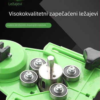 Alat za pozicioniranje otvora s usisnom čašom za staklene pločice i mramor – 2 komada, karbonsko čelika, za montažu namještaja, kućna uporaba