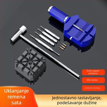 Set alata za satove za uklanjanje kaiša i podešavanje — alat za uklanjanje veza, vodootporan dizajn, 40-dijelni set, kućna upotreba