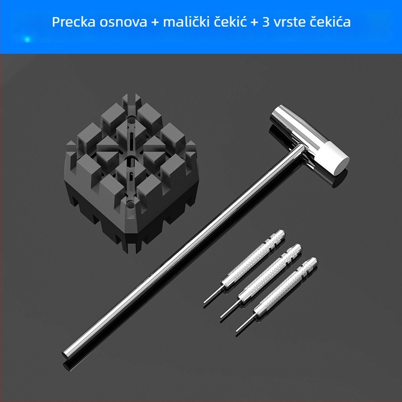 Set alata za satove za uklanjanje kaiša i podešavanje — alat za uklanjanje veza, vodootporan dizajn, 40-dijelni set, kućna upotreba