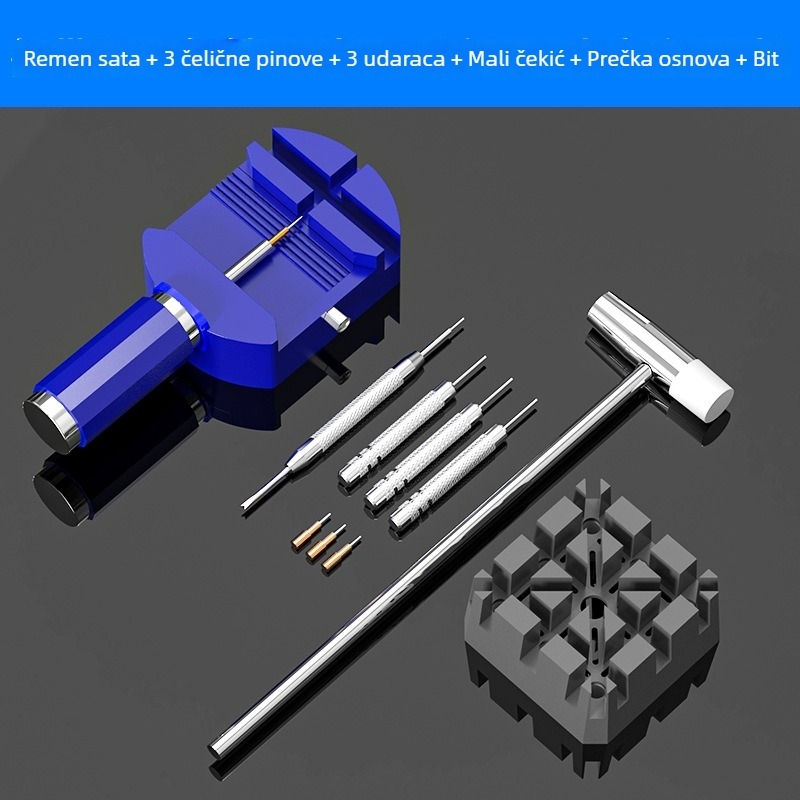 Set alata za satove za uklanjanje kaiša i podešavanje — alat za uklanjanje veza, vodootporan dizajn, 40-dijelni set, kućna upotreba