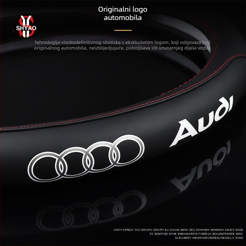 Kožna navlaka za volan – univerzalno, četiri sezone, protuklizno, ugradnja za posebne automobile